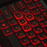 black laptop keyboard